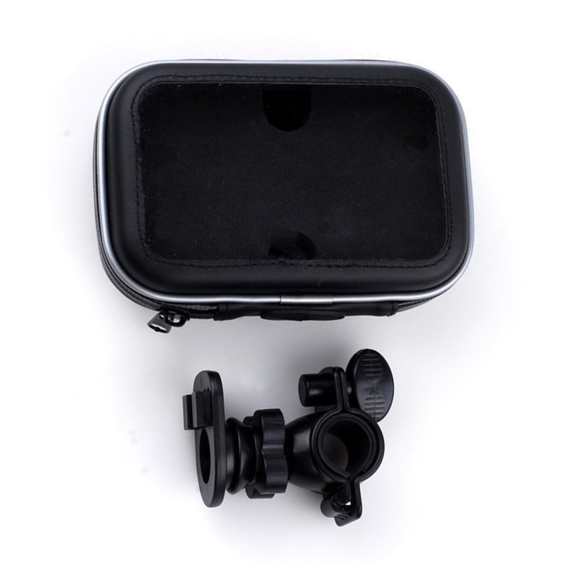 Waterproof Motorcycle Bike Handlebar Mount Holder Case Bag For 5 Inch GPS Navigator Phone