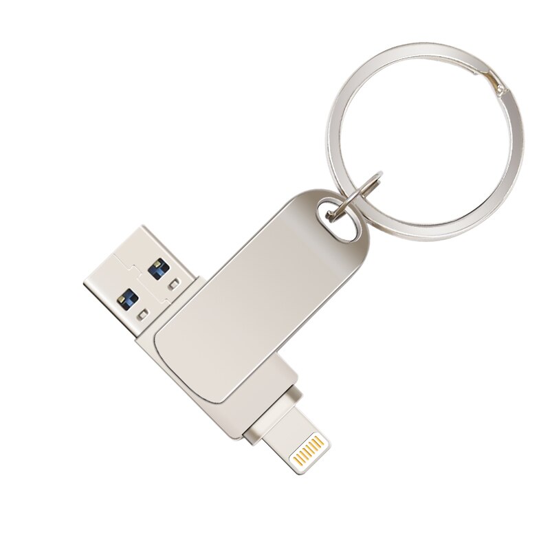 2ln1 64GB 32GB 16GB 8GB Metal USB 3.0 OTG iFlash Drive HD USB Flash Drives for iPhone for iPad for iPod and Android Phone