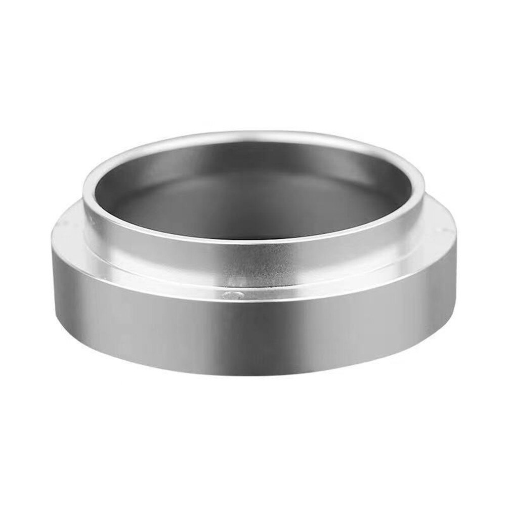 51/58mm kaffedoseringsringe i rustfrit stål bryggeskål kaffepulver espresso barista tragt portafilter kaffefilter tamper: 51mm sølv