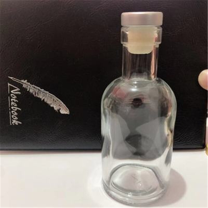 Tomma vodka spritflaskor alkohol vin kruka burk tätning glas vin kork flaska 100ml: Polymerlock s