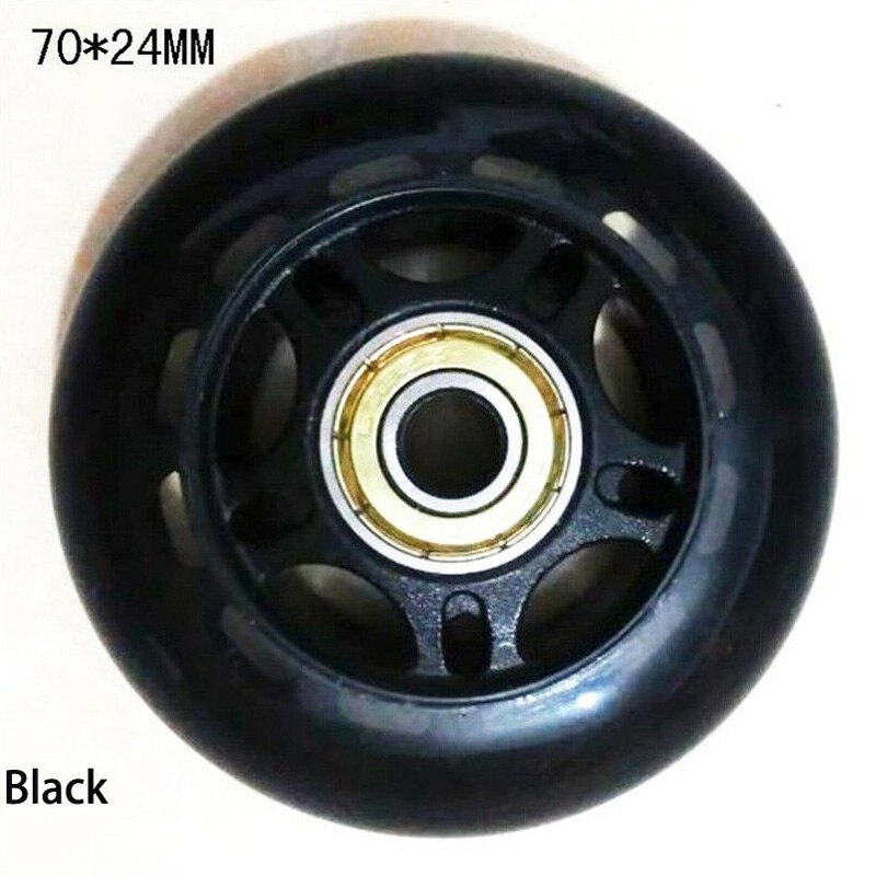 Ruedas de patín en línea de alta elasticidad, accesorios de repuesto de 70mm, 4 Uds.: Negro
