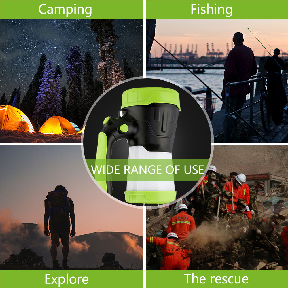 6000mAh USB Oplaadbare LED Camping Draagbare Spotlight Lantaarn Zaklamp Power Bank Zoeklicht Outdoor Light Torch Vissen