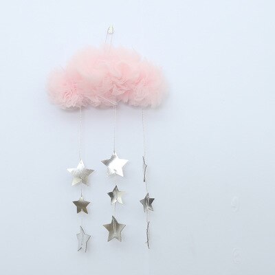 Ins, fait à la main, accessoire de photographie pour -né, dans le berceau, décor pour chambre de bébé, décoration pour chambre de bébé: pink and silver