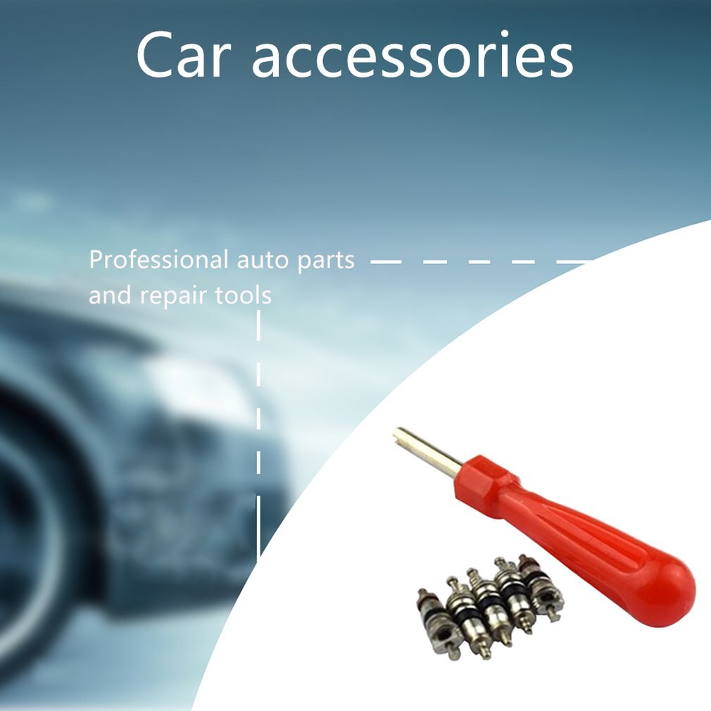 Automobiel Autoband Ventiel Core Remover Installer Gereedschap Met 5 Ventielen Band Reparatie Tool Kit
