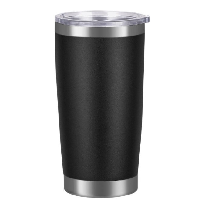 20oz Thermal Cups for Cold Beer Leakproof Thermal mug Stainless Steel Water Bottle Keep Water Coffee Drinkware: black