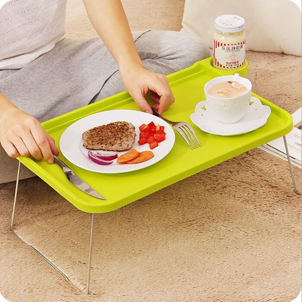 Adjustable Portable Laptop Table Dormitory Laptop Stand Ergonomic Notebook Table for Sofa Bed Picnic Table Folding Laptop Desk: Light Green