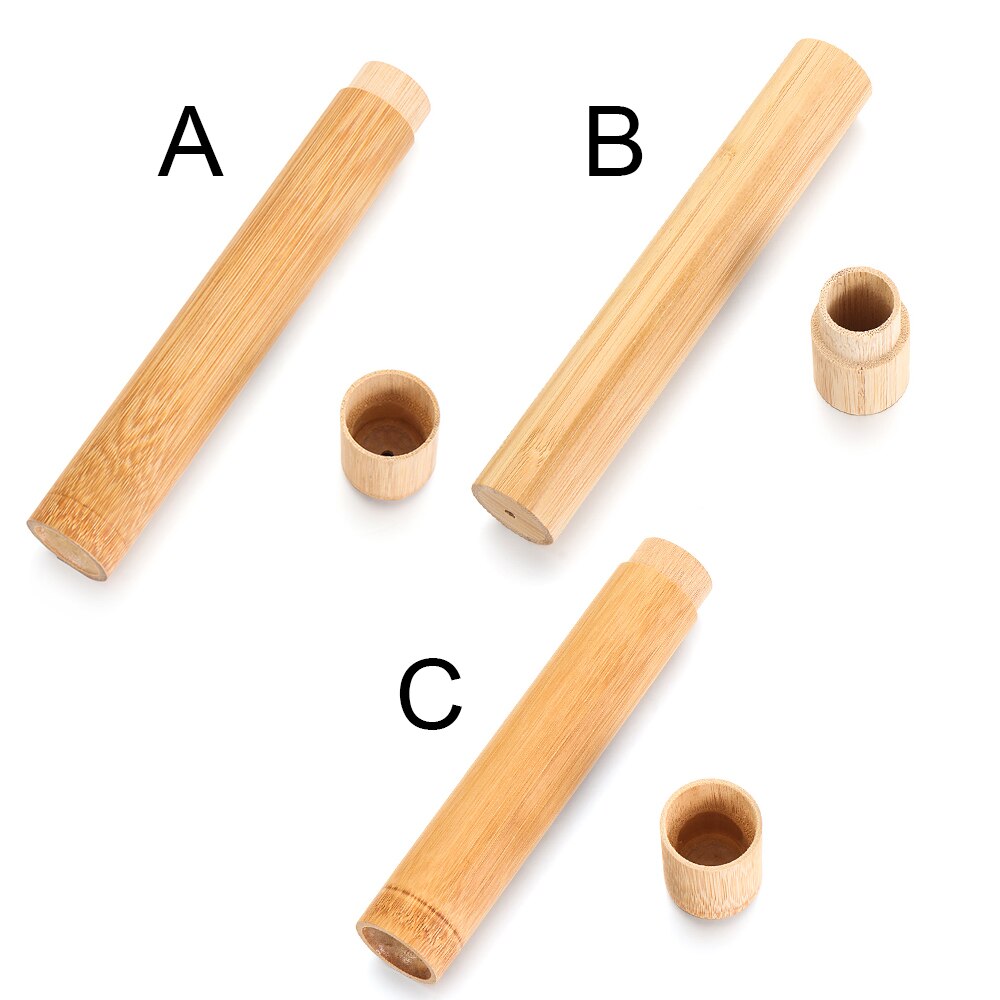1PC Eco-Friendly Toothbrush Case Nature Bamboo Toothbrush Tube Adult Health Oral Hygiene Travel Portable Toothbrush Holder