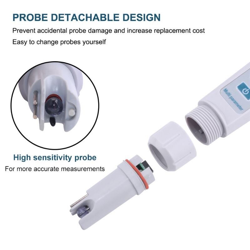 4 in 1 ph/ /ec/temperatuurmeter ph-meter digitale watermonitortester