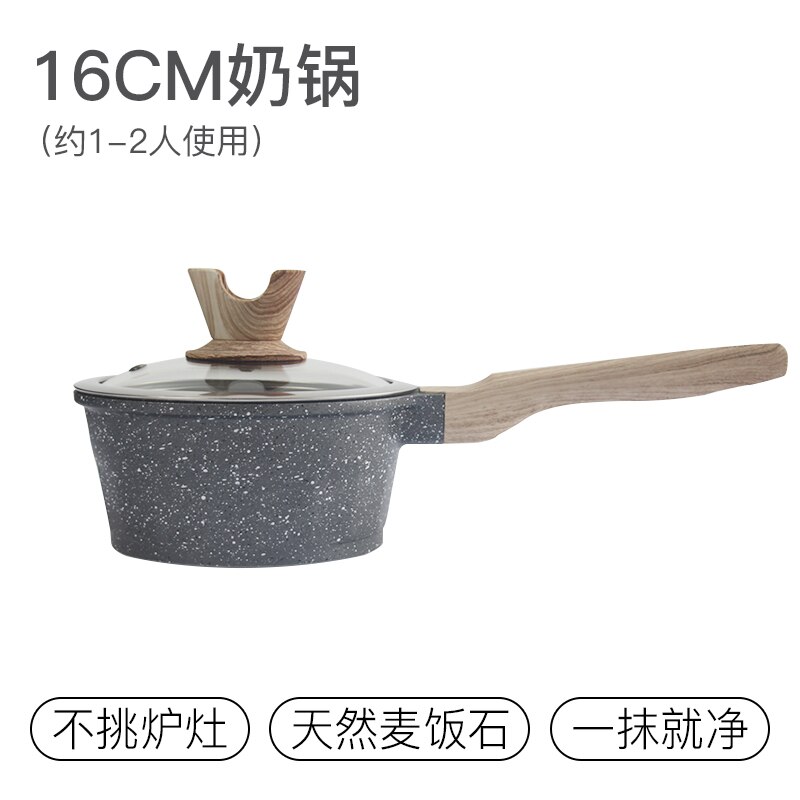 Maifan-Olla pequeña de piedra para leche para bebé, olla antiadherente para comida de bebé, olla para fideos instantáneos, olla para leche hervida: 16cm milk pot