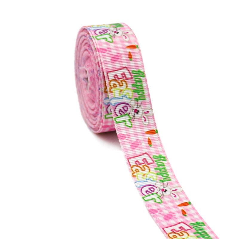 10 Yards 1'' 22MM Easter Printed Grosgrain Ribbons For Hair Bows DIY Handmade Materials Y2020122601: 27252