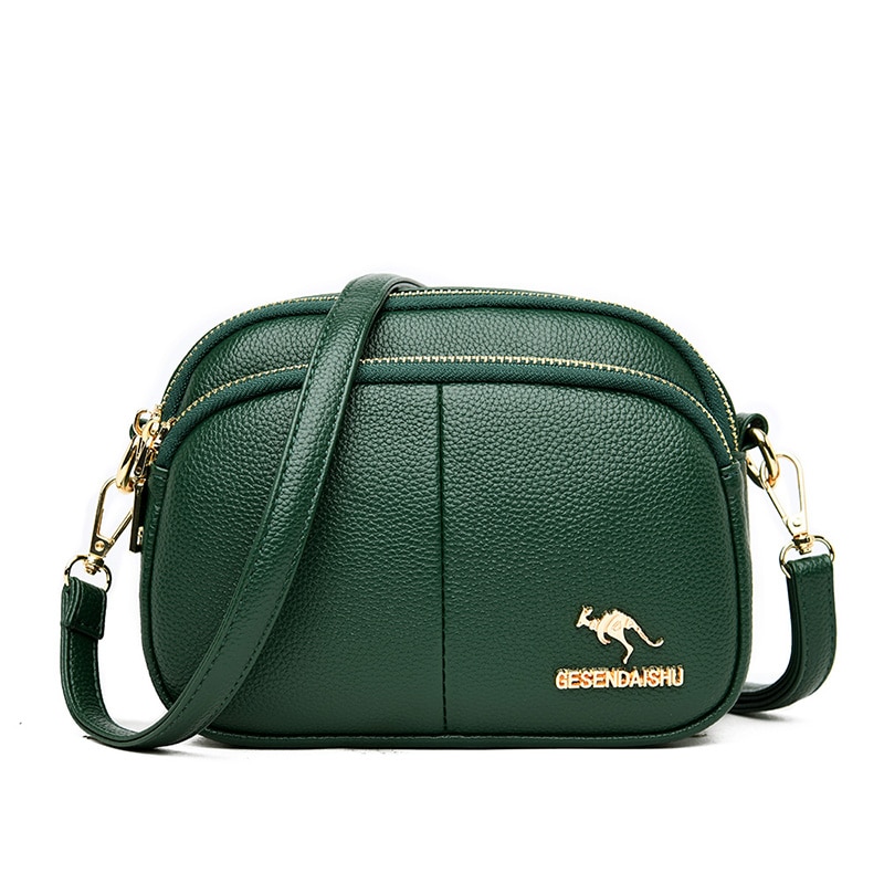 Bolsa mensageiro de couro feminina mini bolsas de luxo designer alta qualidade do sexo feminino vintage crossbody sacos para as mulheres sacos de ombro: green