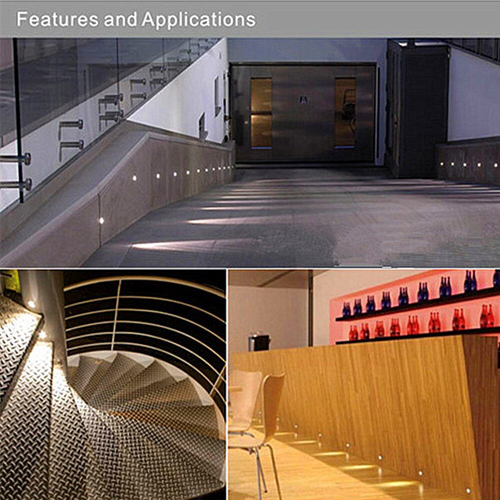 Trap Licht Led Verzonken Stap Lichten IP67 Waterdichte Outdoor Hoek Muur Lampen DC12-24V Dek Lamp Trap Verlichting