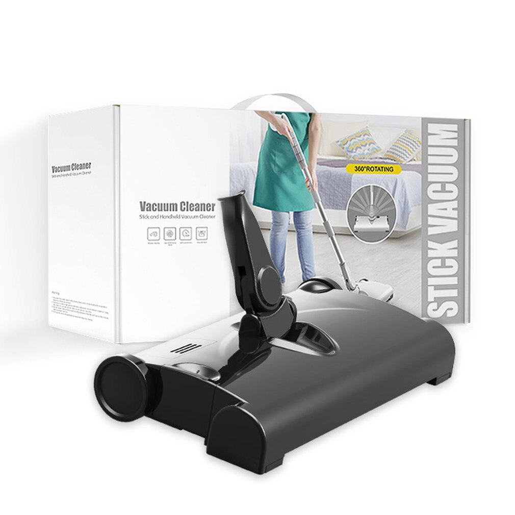 Handheld Vacuum Cleaner Strong Suction Wireless Charging Floor Sweeper Portable Dust Collector Household Aspirator: Black