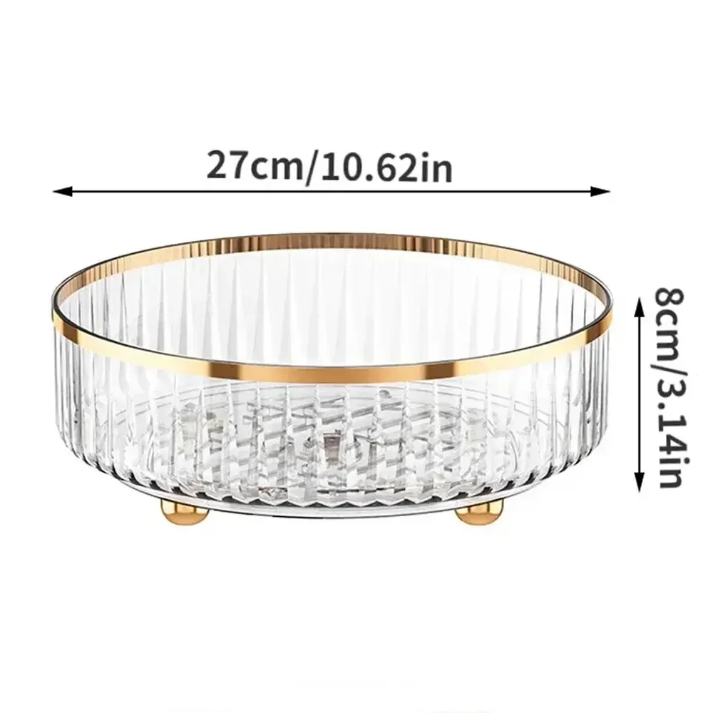 Rotating Tray Spice Rack Pantry Cabinet Turntable Base Storage Bin Kitchen Organizer For Seasoning Cosmetic Storage Box