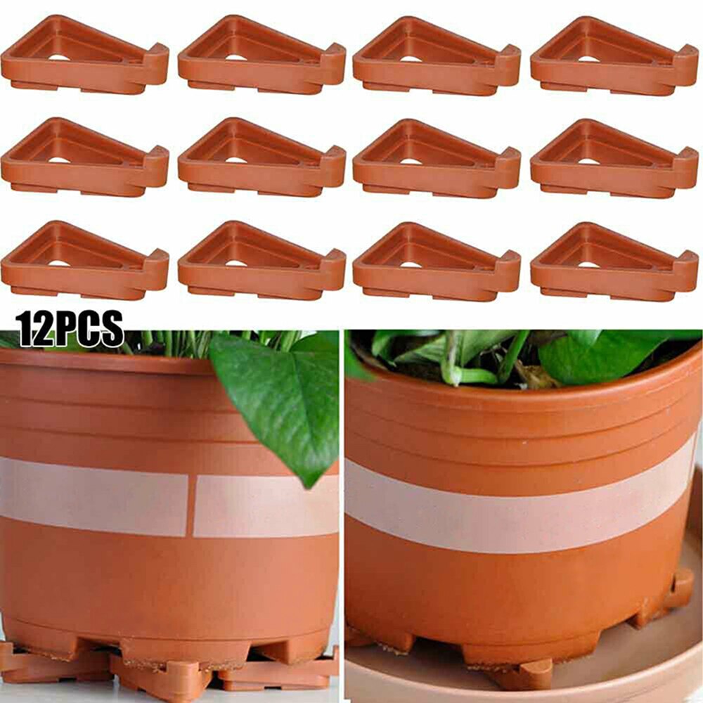 12 Pcs Invisible Low Profile Flower Pot Feet Home Garden Plant Pot Feet Risers Garden