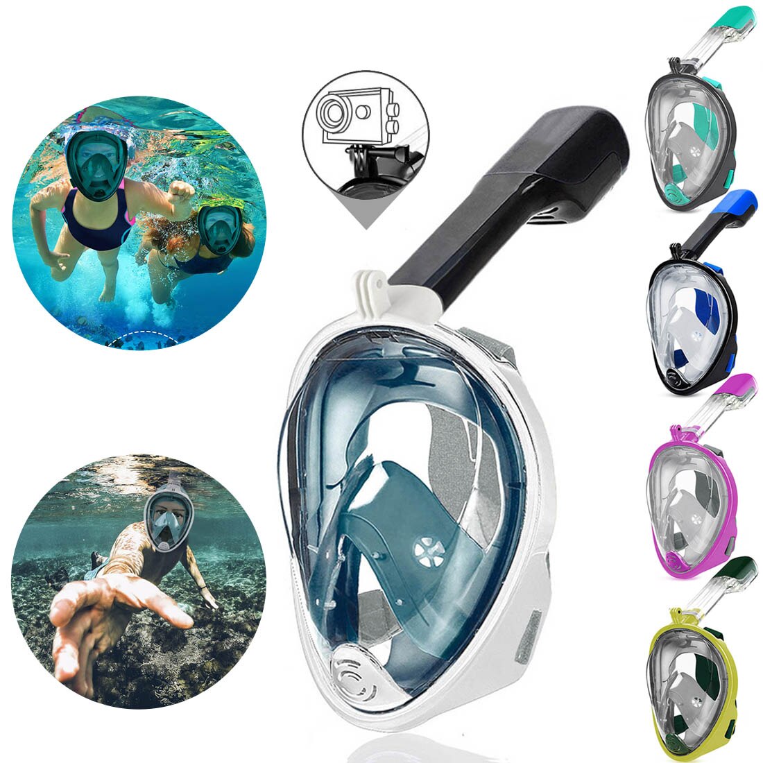 2020New Diving Mask Scuba Mask Underwater Anti Fog Full Face Snorkeling Mask Women Men Kids Swimming Snorkel Diving Equipment