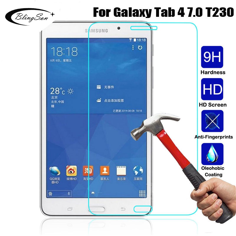 Gehard Glas Voor Samsung Galaxy Tab 4 7.0 T230 T231 T235 Clear 0.3 MM Krasbestendig Geen Vingerafdruk HD screen Protector Film