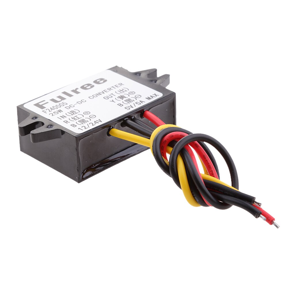 DC-DC Converter Step-Down Buck 12V/24V to 5V 5A 25W Car Power Converter for Car Vehicle