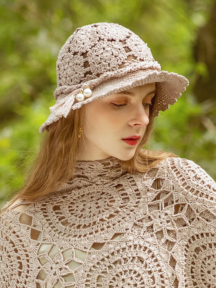 X023 sombreros tejidos a mano para mujer, gorros de tejido calado para adultos, gorros de pescador para niñas, sombrero de pescador para combinar con todo, gorro de punto, sombrero de cubo