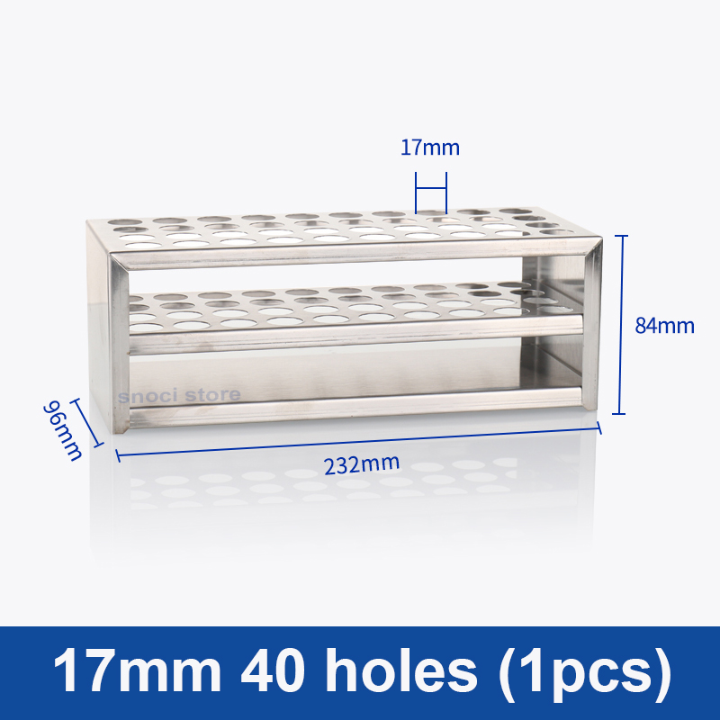 Attrezzatura da laboratorio multifunzionale per portaprovette da laboratorio con portaprovette da 21/24/40 fori, 1 pezzo: trasparente