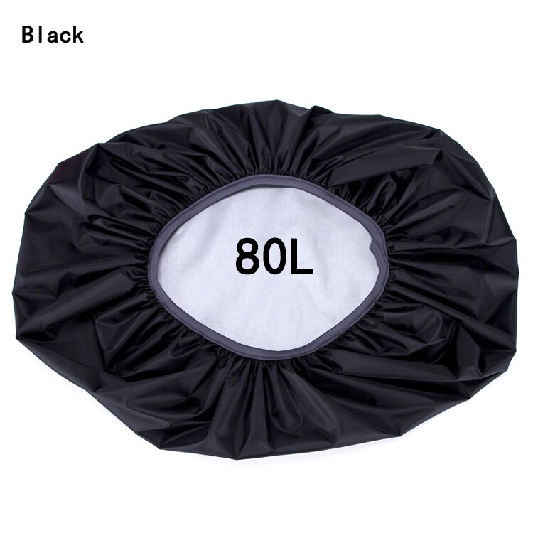 35L-80L Outdoor Sport Draagbare Tas Regenhoes Waterdichte Rugzak Camping Wandelen Fietsen Dust Rain Cover Camouflage Zwart Nylon: Black 80L