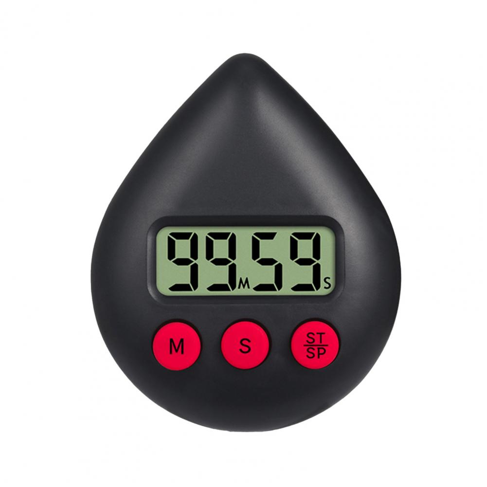 LCD Screen Electric Timer ABS kitchen timer Loud Sound Alarm Timer Electric Digital Timer Reminder temporizador таймер кухонный: Black