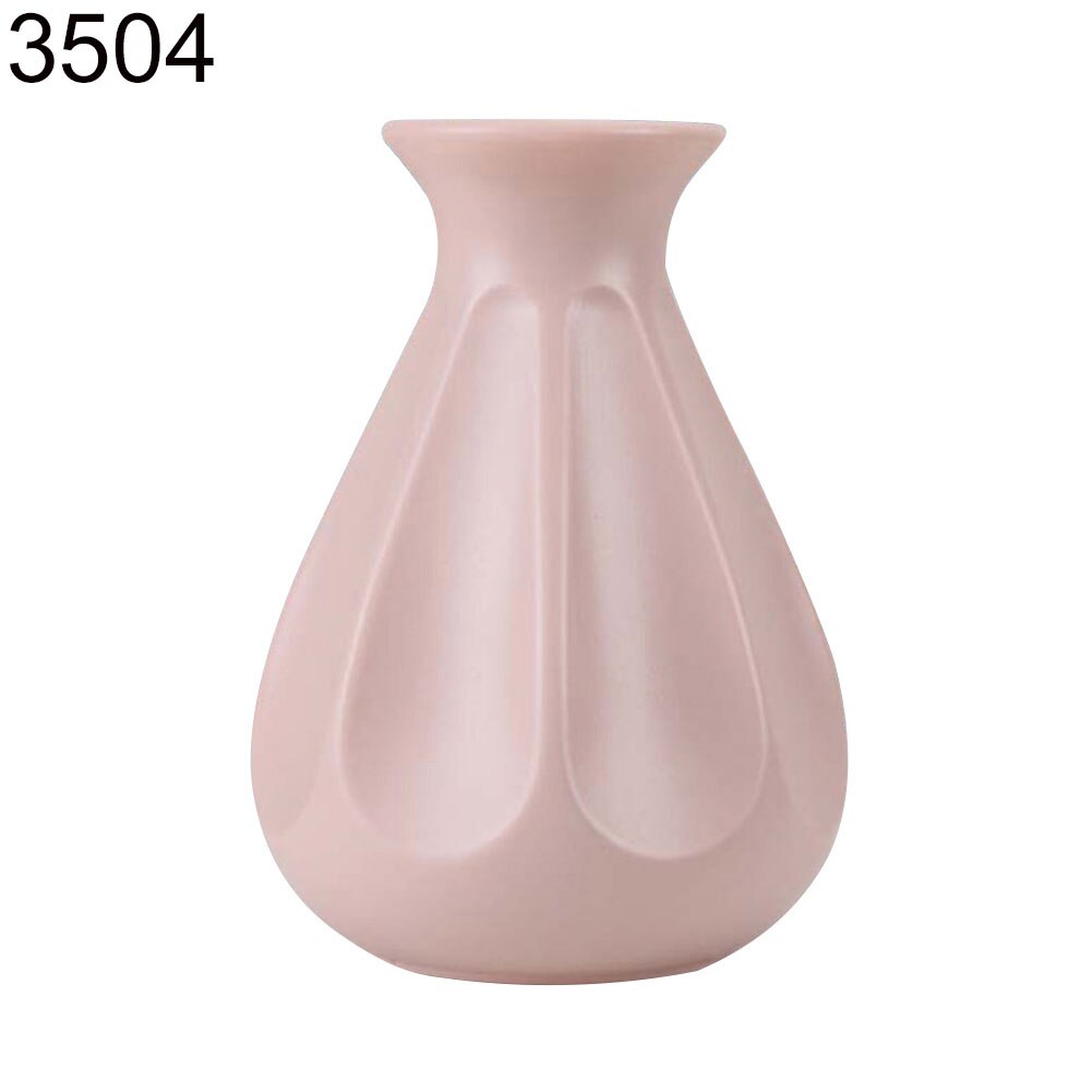 Kunststoff Vase zerschmettern-nachweisen Blumentopf Vase Moderne Studie Flur Hochzeit Dekor Blumentopf Einfache Einzigartige Vase für dekorieren: Rosa 3504