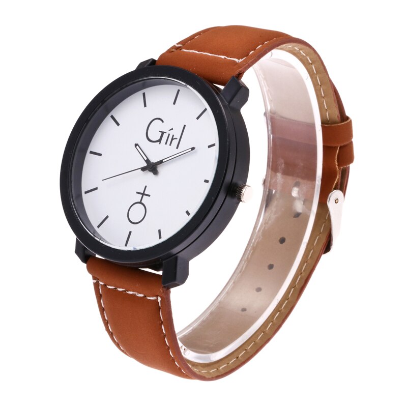 Mode Lederen Quartz Analoog Vrouwen Mannen Lovers 'Horloge Fluwelen Riem Horloge Luxe Horloge