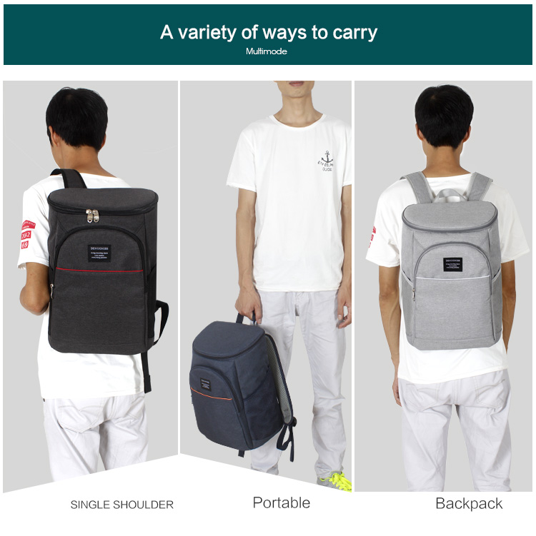 DENUONISS 20L zaino mimetico pranzo in famiglia picnic conservazione degli alimenti borsa per il ghiaccio borse termiche grandi e spesse con coperchio aperto