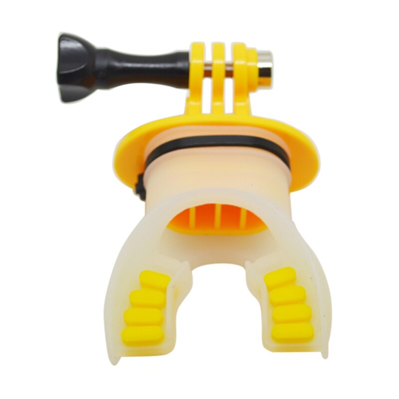 Surf équitation bouche Surf morsure accessoires de plongée ensemble Compatible pour GoPro6/5/4 HB88: YELLOW