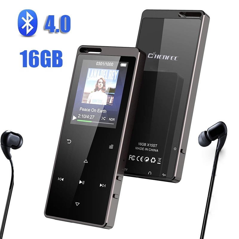 Original MP4 player Bluetooth 4.0 touch button 16GB supports FM radio playback for more than 20 hours mp4 player