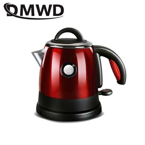Long Spout Mouth Stainless Steel Heating Water Boiler Electric Kettle Auto Power off Boiling Heater Drip Coffee Tea Pot 0.8L: red