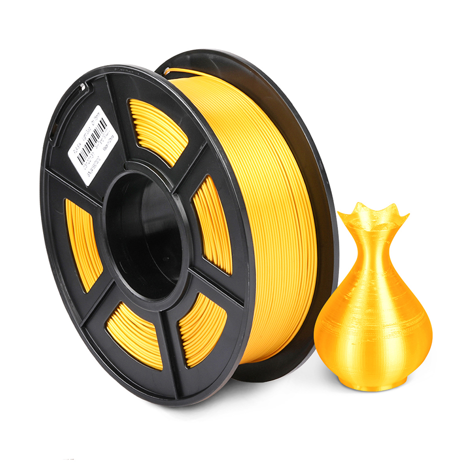 Sunlu Zijde Gloeidraad 1.75Mm 1Kg Zijde Textuur Pla Plus 3D Printing Filament Voor 3D Printer Dimensie Nauwkeurigheid +/-0.02Mm: Silk Light gold