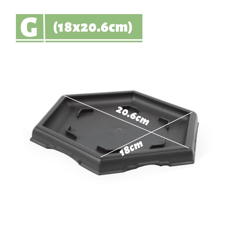 Imitatie Paars Zand Plant Tray Voor Plastic Bloempot Balkon Vierkante/Rechthoekige/Hexagon Potten Bonsai Kom Tuin Decoratie: G