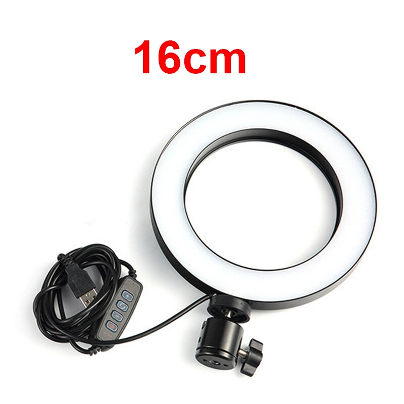 Anello di Video Luce Della Lampada 16/20/26 centimetri Dimmable Per Youtube Tiktok Video di Trucco LED Selfie Anello di Luce USB Photography Luce 6 "8" 10": 16cm ringlight