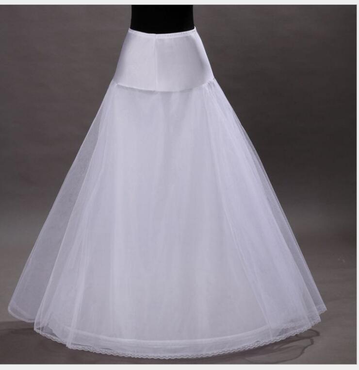 Hoop-less White Bridal Petticoats A Line Wedding Prom Evening Dress Slip Petticoat Wedding Bridal Accessories