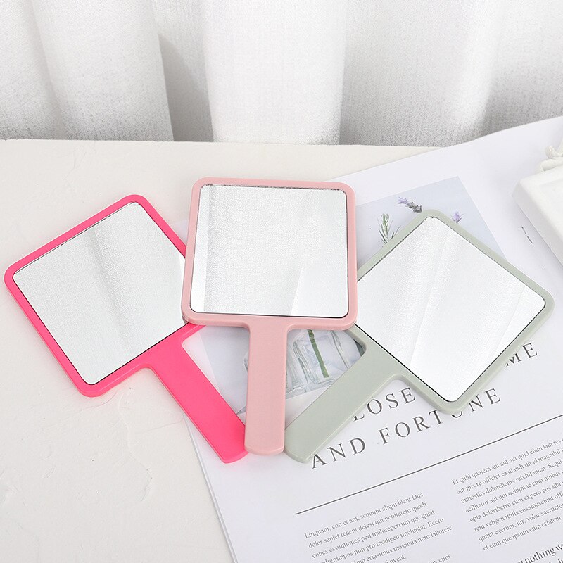 Handheld Makeup Mirror Square Makeup Vanity Mirror with Handle Hand Mirror SPA Salon Compact Mirrors Cosmetic Mirror for Women