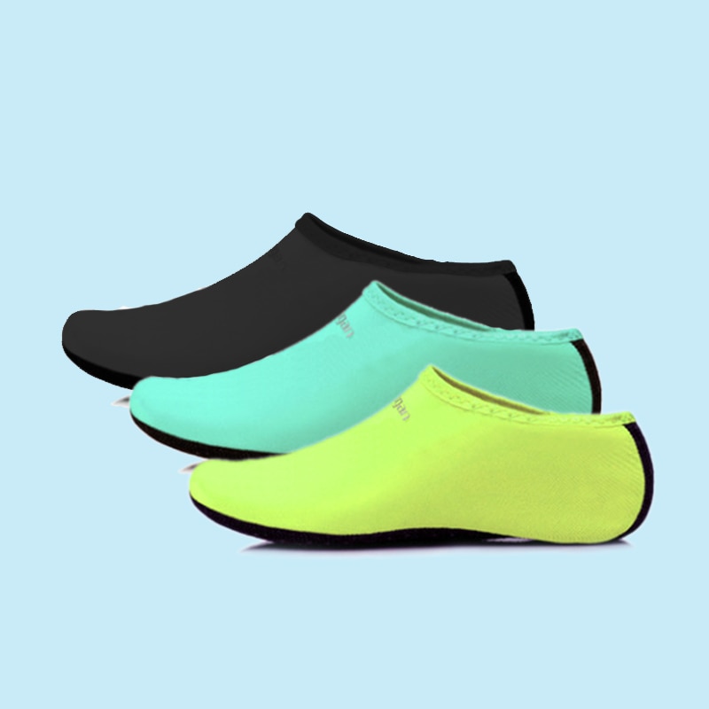 1 par herre/dame vannsportsko nylon + neopren mesh aqua sokker yoga trening basseng Strand dans svømme slip surfe sko