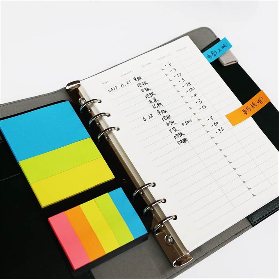 1PCS B5 A5 A6 Spiral Notebook Sticky Note Planner Index Stickers Dokibook Accessory Planner Notebook Accessories