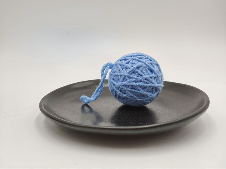 2 Stks/partij Garen Ballen Vilt Kerst Ballen Veelkleurige Massaal Bal Wol Ballen Voor Diy Garland Home Decoratie Wol Bal: Blue
