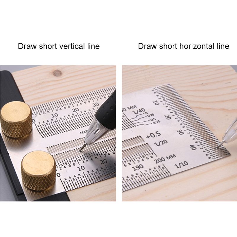 200/300/400mm Marking T-Rule Rules Woodworking Scriber Marking Rule Gauge Ruler