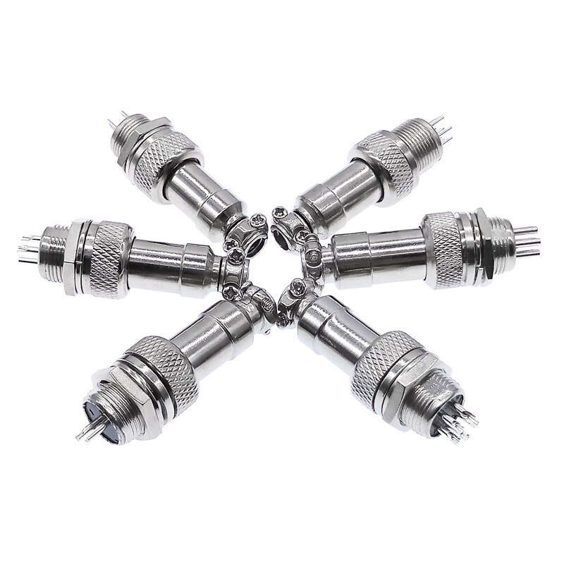 GX12 Panel Circular Aviation Connector Plug Socket 2pin 3Pin 4Pin 5Pin 6Pin 7Pin 5A 125V M12 Connectors
