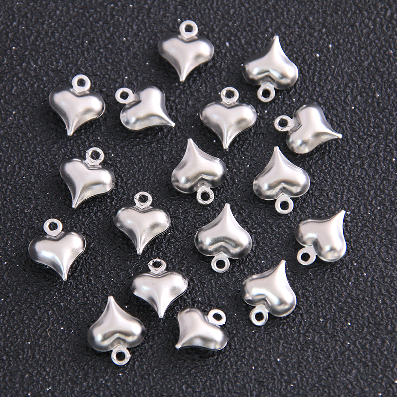 20 stücke Reize Herz 3 Größe 316 edelstahl Silber Farbe Anhänger Antiken Schmuck, sterben DIY Handgemachten Handwerk: 9x11mm