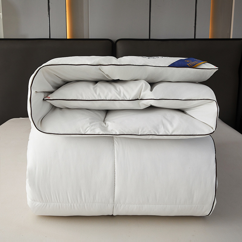 Hotelbettdecke 95, weiße Gänsedaunendecke, Sommer-Kühlbettdeckeneinsatz, luftdurchlässiger Bezug, Frühlings- und Herbststeppdecke, Wintersteppdecke