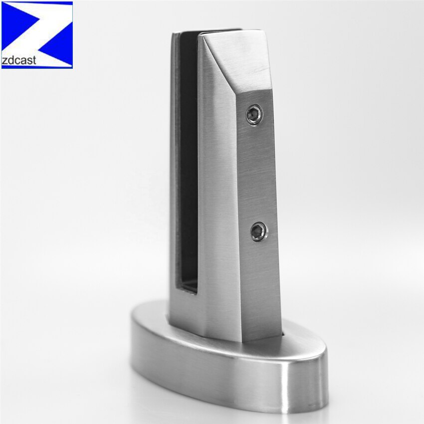 Outdoor Reling Leuning Rvs Ovale Bodemplaat Spiegel Polish Glas Spon