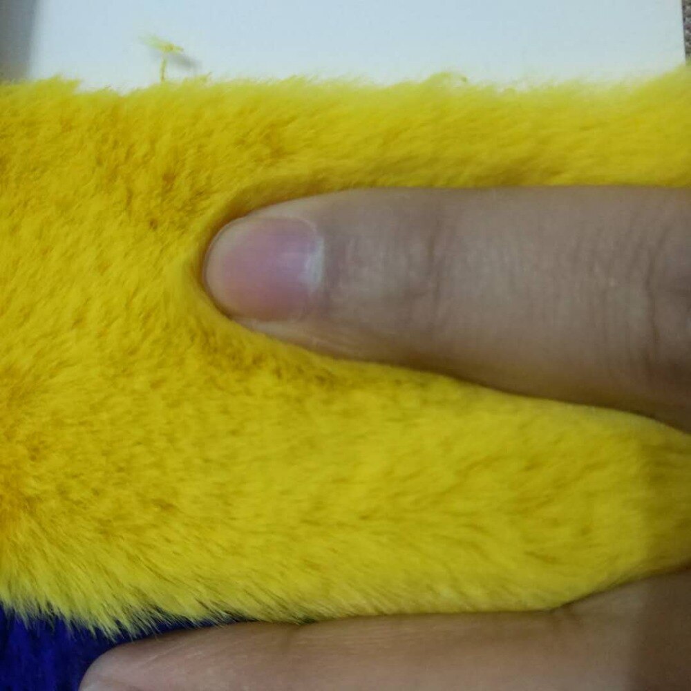 Tissu en fausse fourrure de lapin, longueur 90x160cm, 10mm, peluche de , pour manteau d&#39;hiver, Faux poils de lapin, pour bricolage
