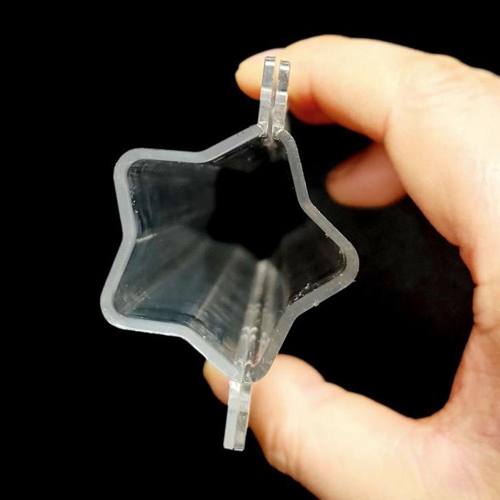 Molde para crecimiento de pepino en forma de corazón, plástico, jardín de cinco puntas, moldes transparentes para cultivo de frutas y verduras, Estrella M9A5