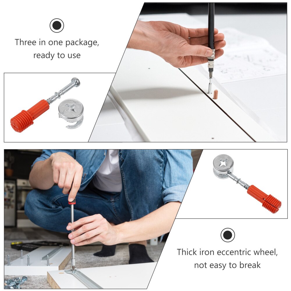 30 Sets Furniture Connecter Cam Lock Fitting for Cabinet Drawer Panel Connecting