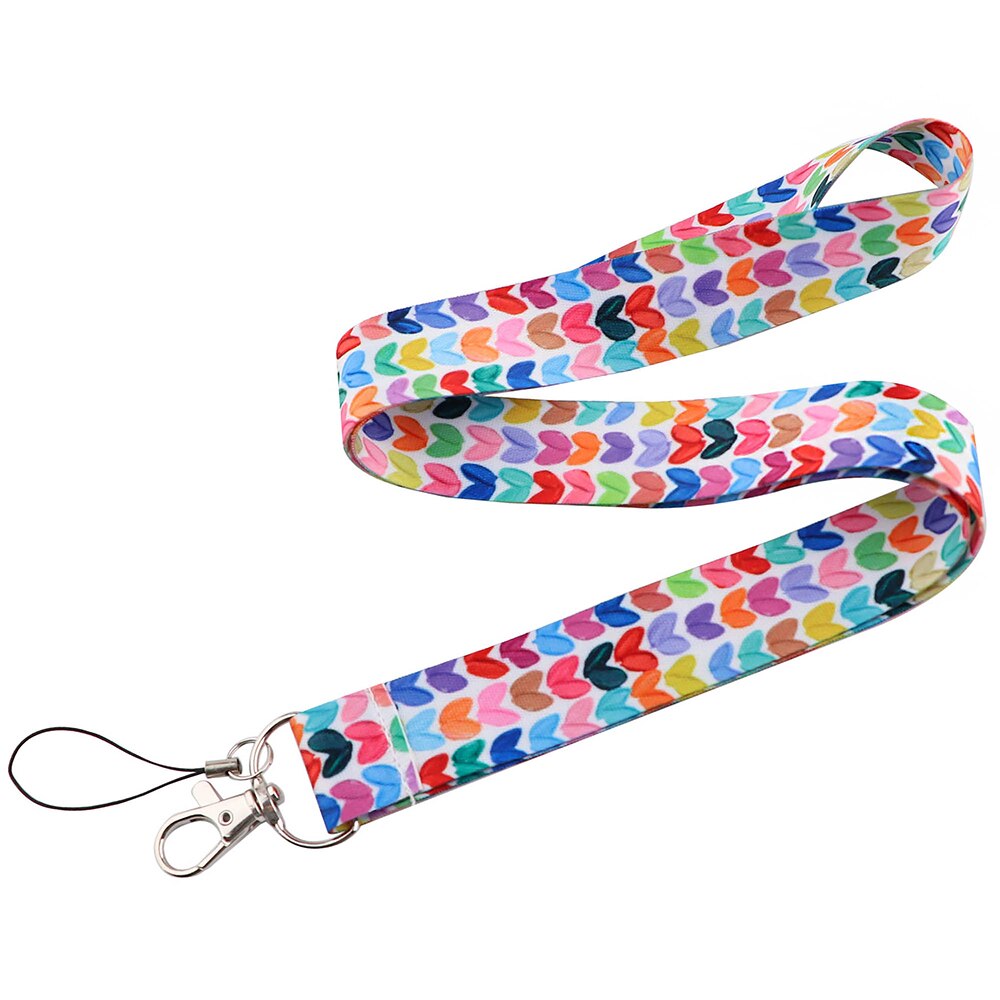 Ransitute R2708 Painted Hearts Painting Art Key Chain Lanyard Neck Strap For Phone Keys ID Card Lanyards