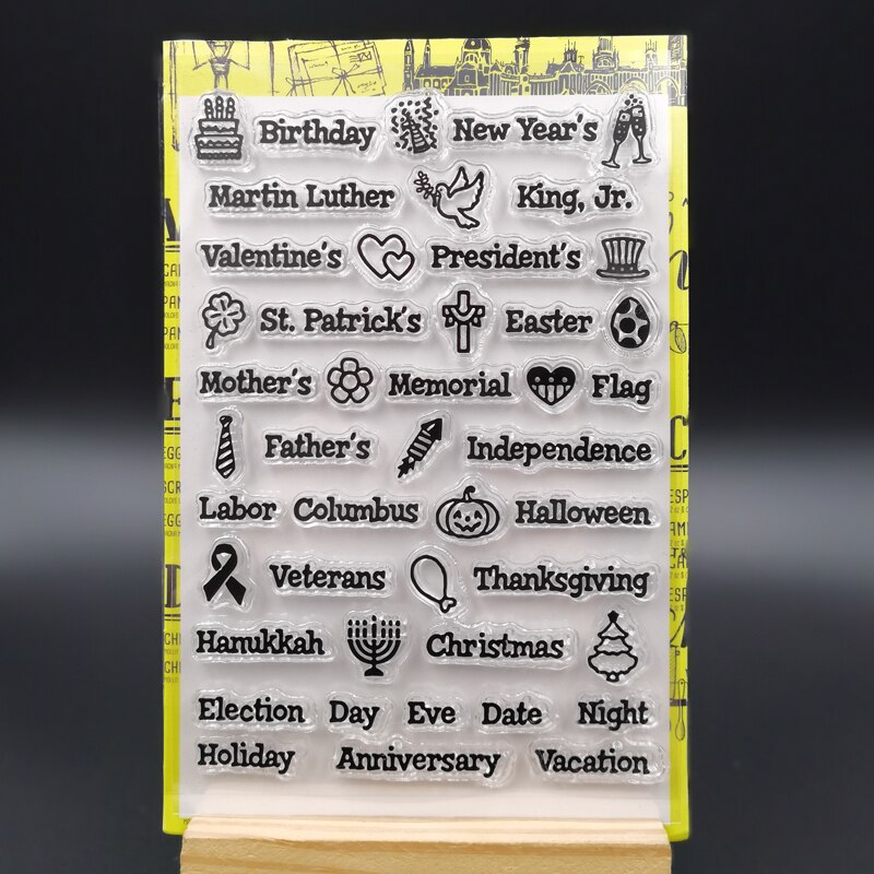 Zfparty zin transparante siliconen stempel/zegel voor doe-het-zelf scrapbooking/fotoalbum decoratieve kaart maken